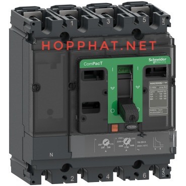 Cầu dao tự động NSX250N 50kA AC 4P3D 200A TMD